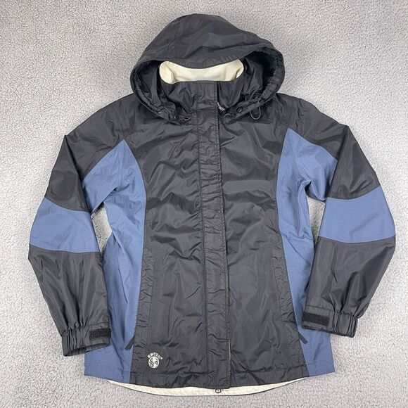 Eddie Bauer Other - EBTek Eddie Bauer Goretex Jacket Womens S Black Blue Waterproof Rain Coat Zip
